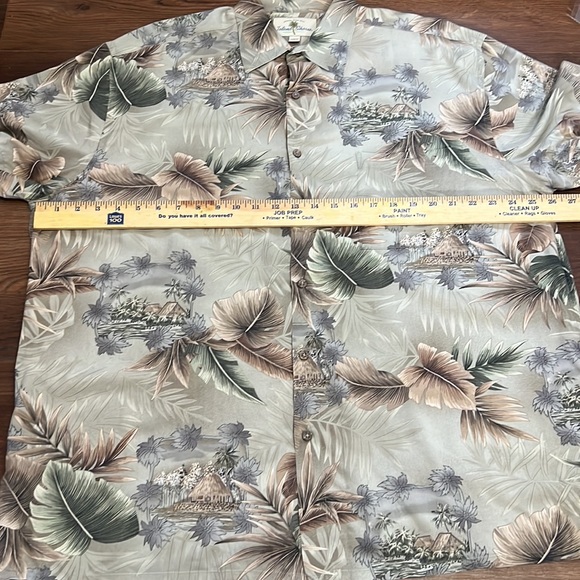 Mens Island Shores XL short sleeve button down chest pocket palms - Picture 8 of 12